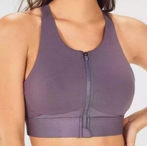 Fabletics Purple Criss Cross Ella Shadow No Bounce High Impact Sports Bra  XS